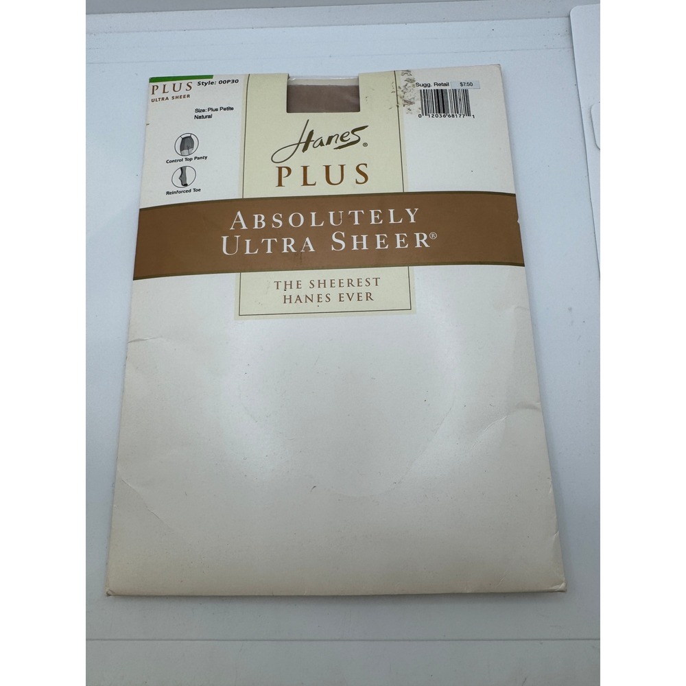 Hanes Plus Absolutely Ultra Sheer Control Top Pantyhose Natural 00P30 Petite